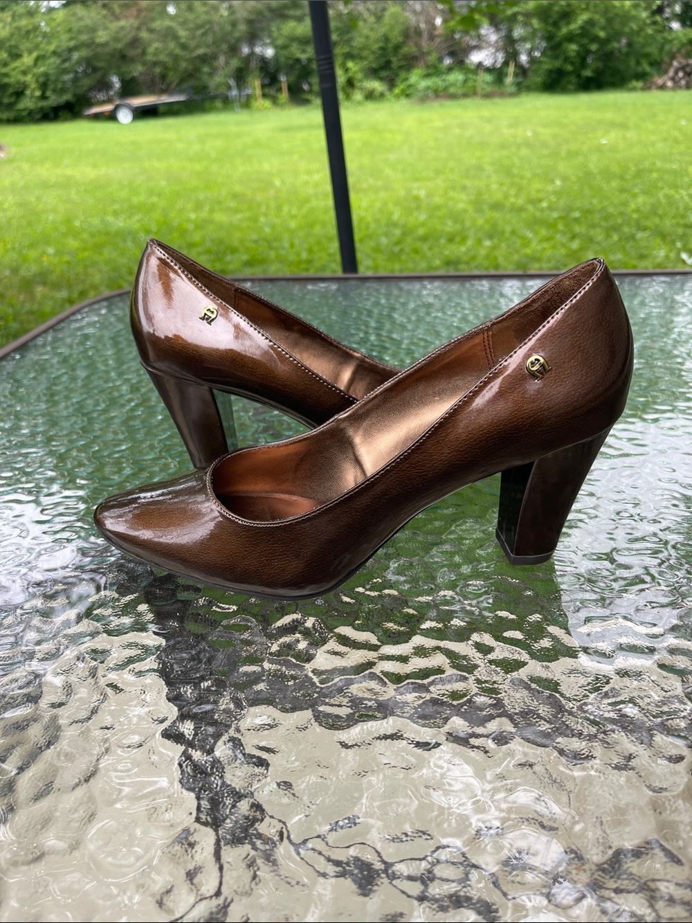 NWOT Etienne Aigner “Haven” Bronze Pumps  9M - Picture 4 of 14
